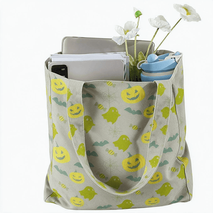 Multi‑Color Halloween Ghost Cotton Tote Bag - image 16