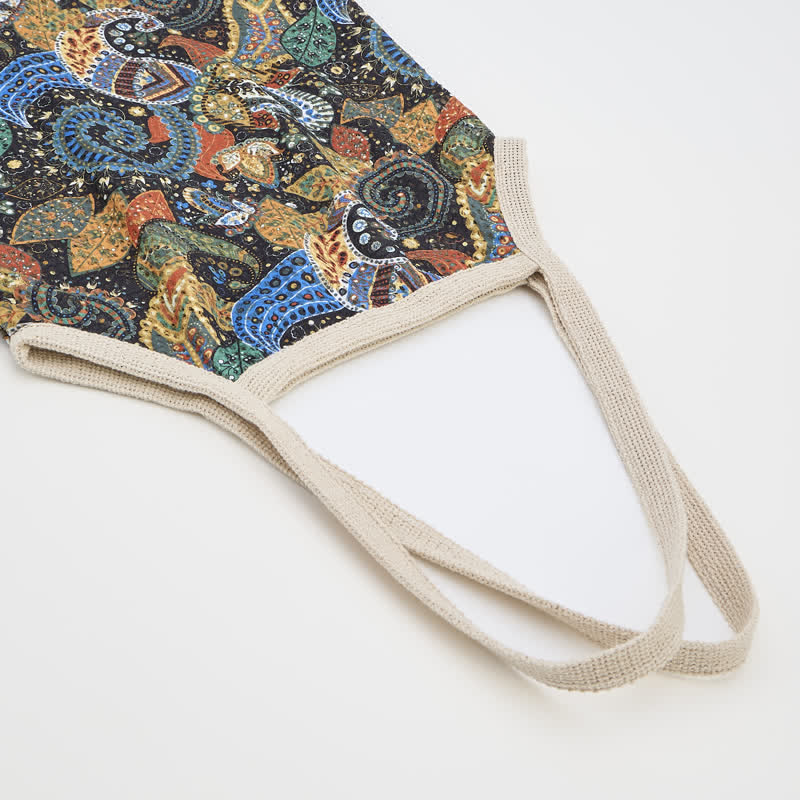 Bohemian Floral Tote Shoulder Bag - image 5