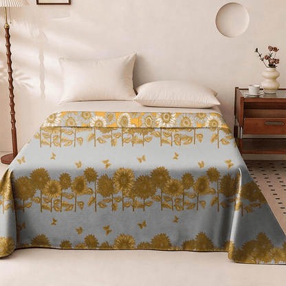 Sunflower Butterfly Cotton Gauze Reversible Bedspread - image 3