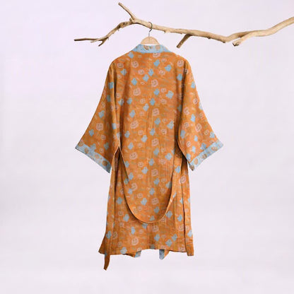 Multi‑Color Pumpkin Halloween Cotton Kimono Robe - image 1