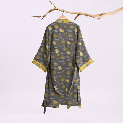 Multi‑Color Pumpkin Halloween Cotton Kimono Robe - image 16