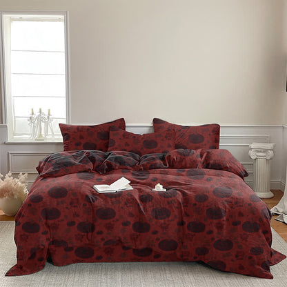 Halloween Pumpkin Monster Cotton 4-Piece Duvet Bedding Set - image 4