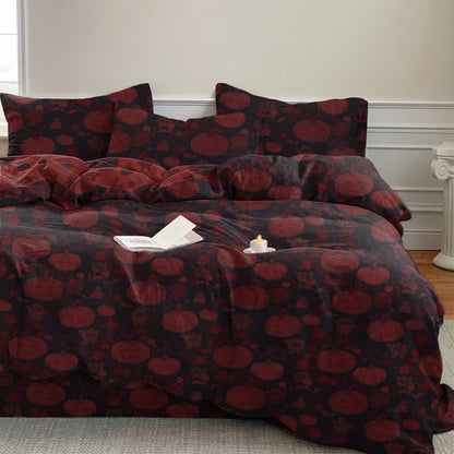 Halloween Pumpkin Monster Cotton 4-Piece Duvet Bedding Set - image 10