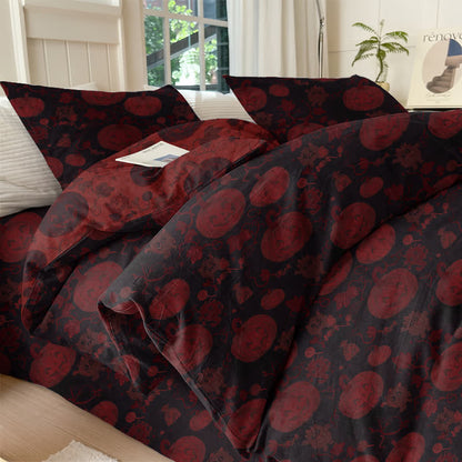 Halloween Pumpkin Monster Cotton 4-Piece Duvet Bedding Set - Black - Bedding Set(4PCS) - King - image 9