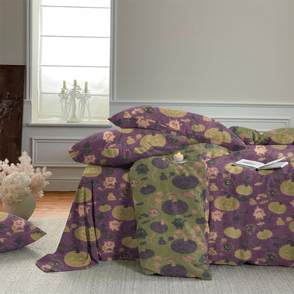 Halloween Pumpkin Monster Cotton 4-Piece Duvet Bedding Set - image 24