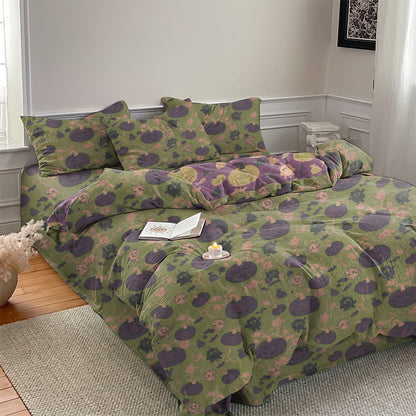 Halloween Pumpkin Monster Cotton 4-Piece Duvet Bedding Set - image 30