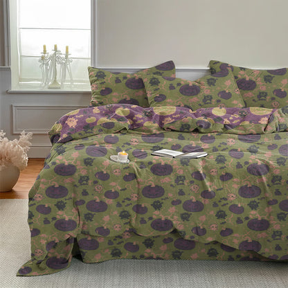 Halloween Pumpkin Monster Cotton 4-Piece Duvet Bedding Set - image 29