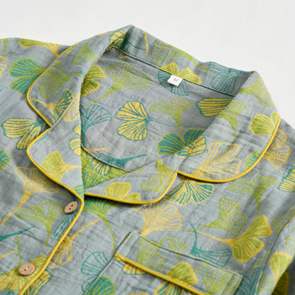 Nature‑Inspired Ginkgo Leaf Cotton Loungewear Set - image 15