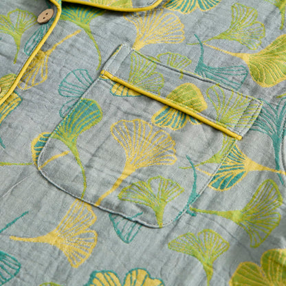 Nature‑Inspired Ginkgo Leaf Cotton Loungewear Set - image 16