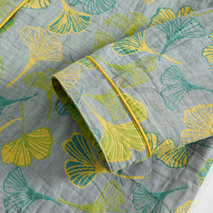 Nature‑Inspired Ginkgo Leaf Cotton Loungewear Set - image 18
