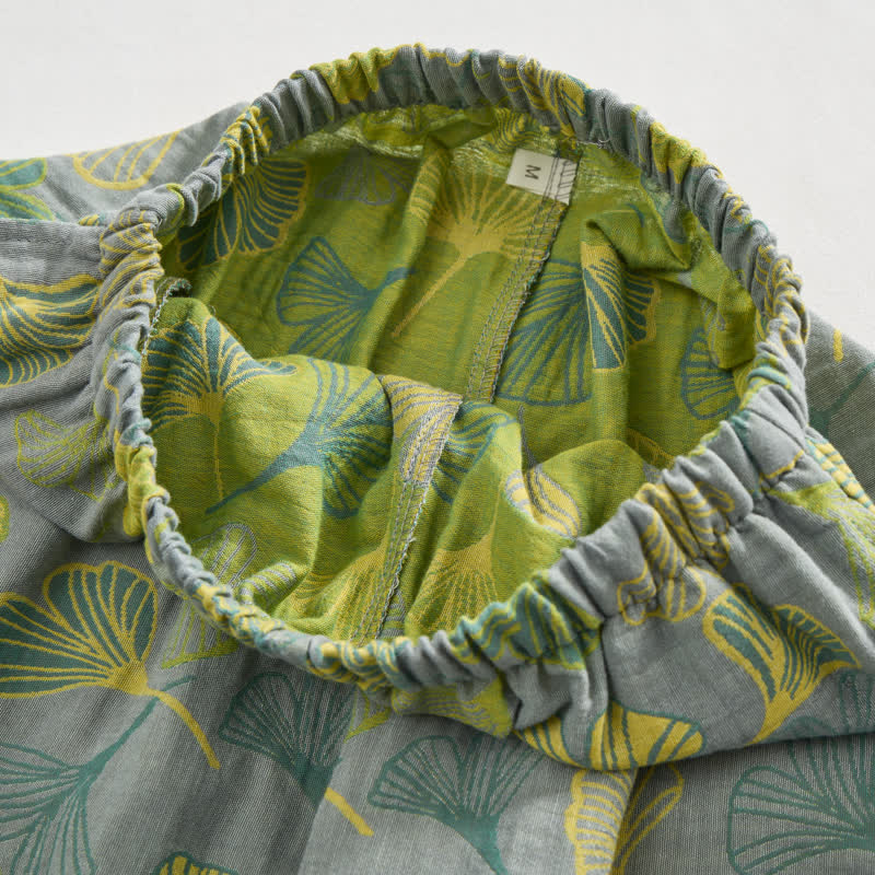 Nature‑Inspired Ginkgo Leaf Cotton Loungewear Set - image 21