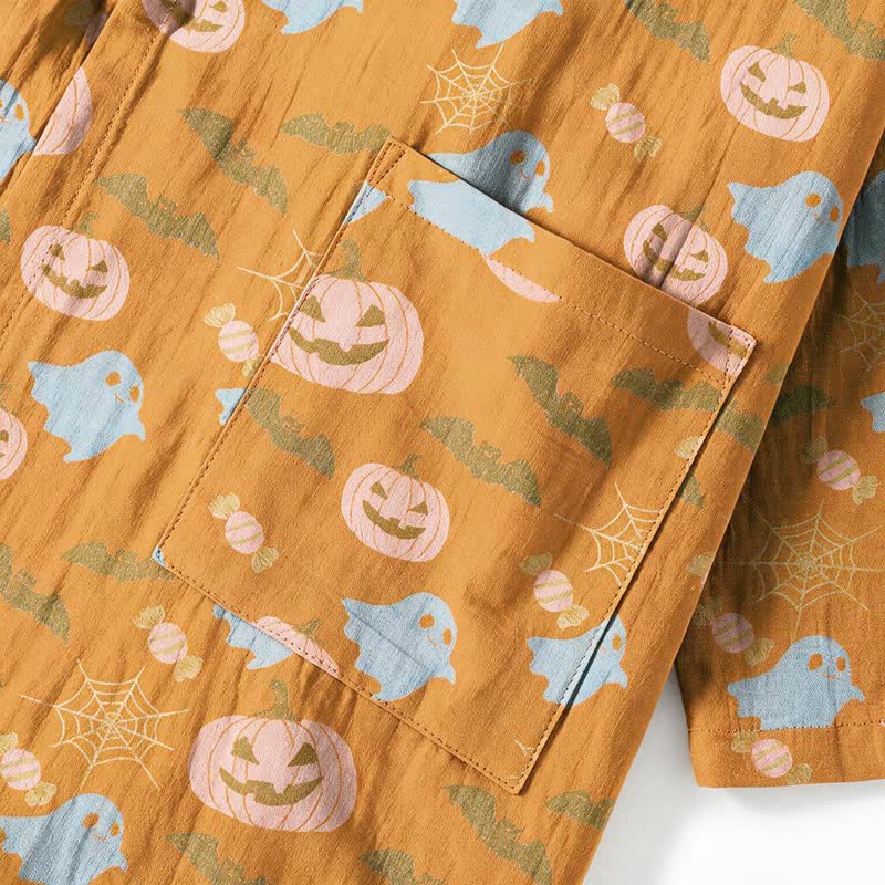 Halloween Ghost Pumpkin Cotton Kimono Pajama Set - image 6