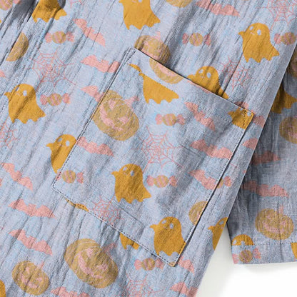 Halloween Ghost Pumpkin Cotton Kimono Pajama Set - image 14