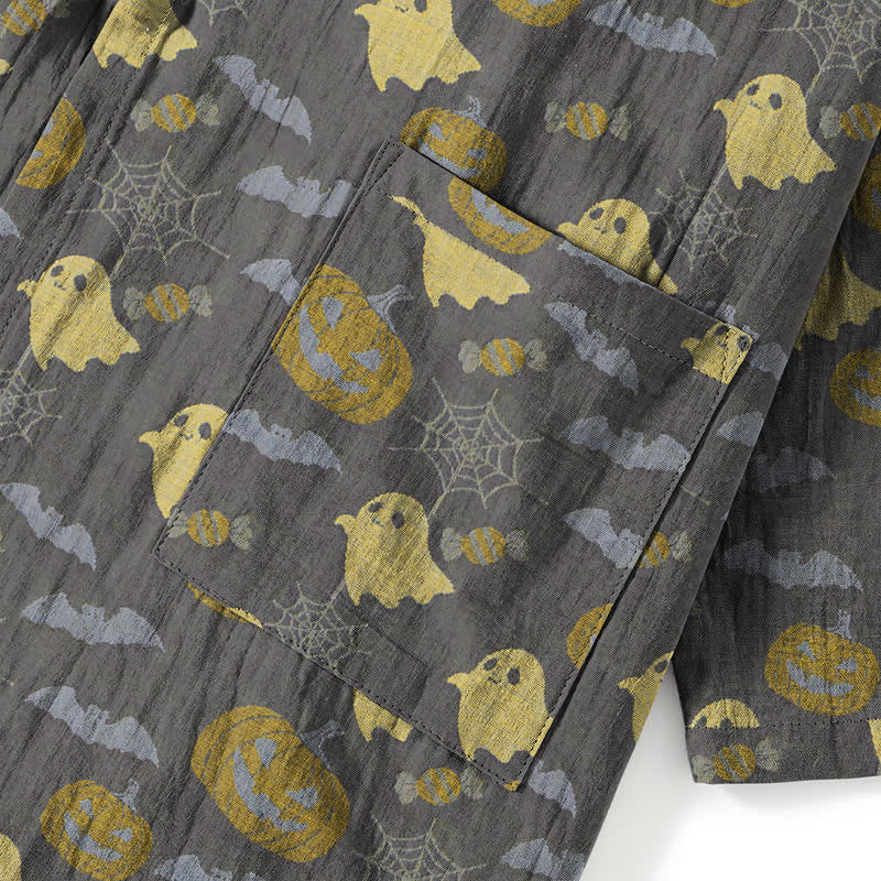 Halloween Ghost Pumpkin Cotton Kimono Pajama Set - image 30