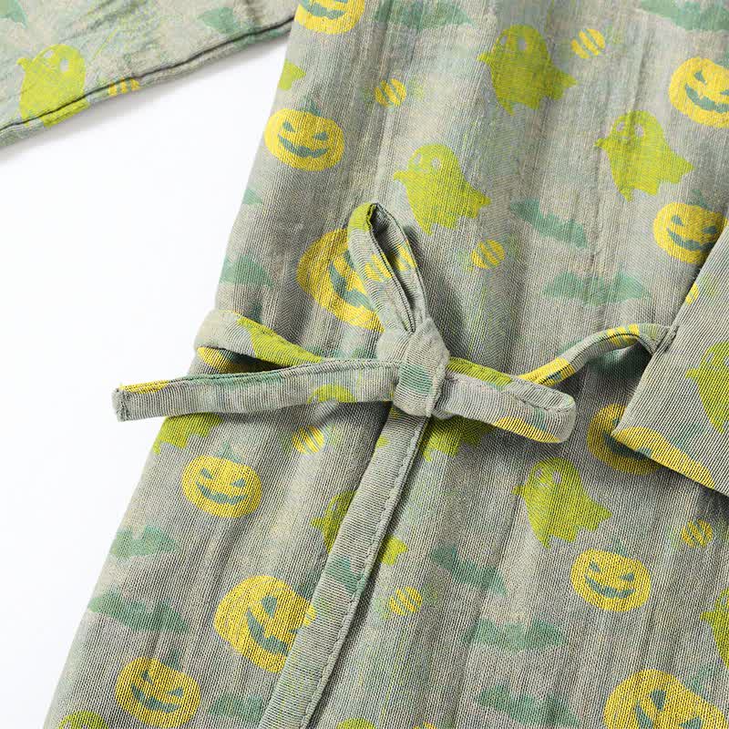 Halloween Ghost Pumpkin Cotton Kimono Pajama Set - image 47