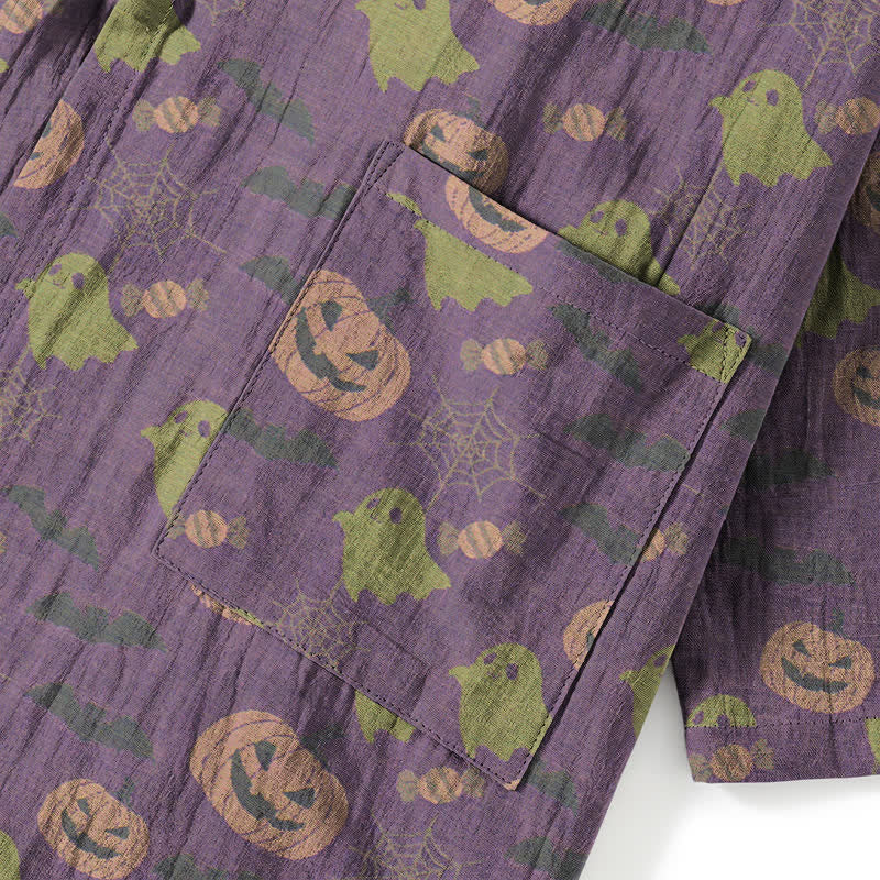 Halloween Ghost Pumpkin Cotton Kimono Pajama Set - image 54