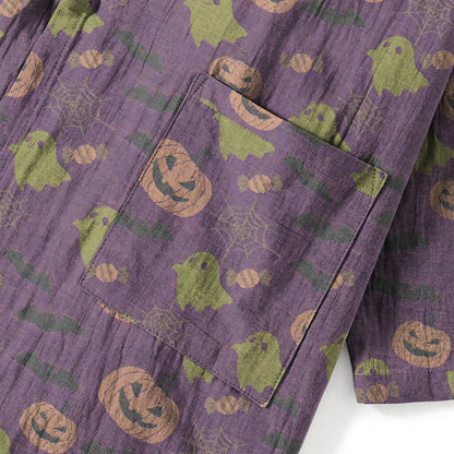 Halloween Ghost Pumpkin Cotton Kimono Pajama Set - image 54