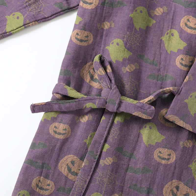 Halloween Ghost Pumpkin Cotton Kimono Pajama Set - image 55