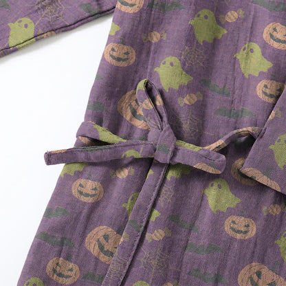 Halloween Ghost Pumpkin Cotton Kimono Pajama Set - image 55