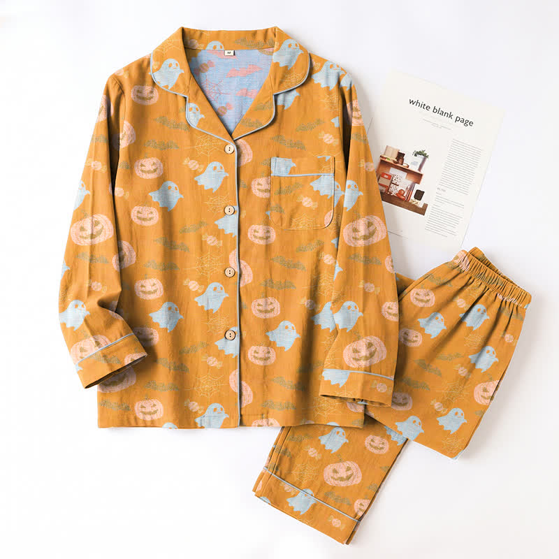 Cute Ghost Pumpkin Cotton Loungewear Set - image 2