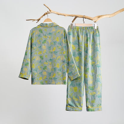 Nature‑Inspired Ginkgo Leaf Cotton Loungewear Set - image 13