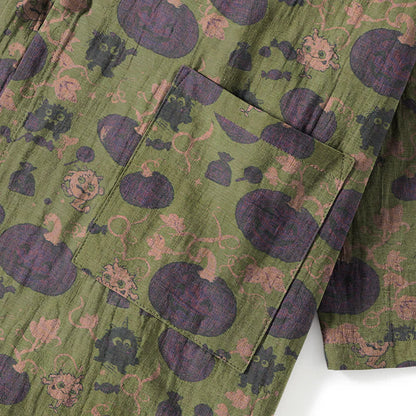 Retro Halloween Pumpkin Kimono Pajama Set - image 11