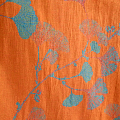 Retro Ginkgo Leaf Cotton Kimono Robe - image 7