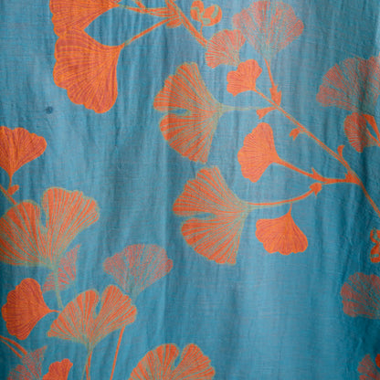 Retro Ginkgo Leaf Cotton Kimono Robe - image 15