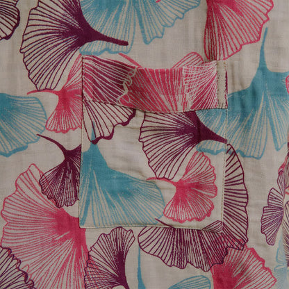 Artistic Ginkgo Leaf Kimono Loungewear Robe - image 9