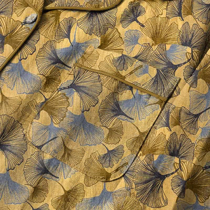 Ginkgo Leaf Notch Collar Pajama Set - image 3
