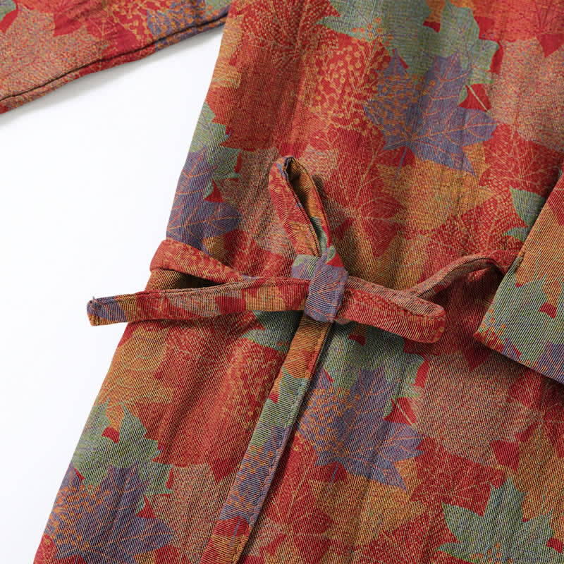 Maple Leaf Cotton Kimono Pajama Set - image 3