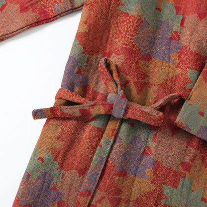 Maple Leaf Cotton Kimono Pajama Set - image 3