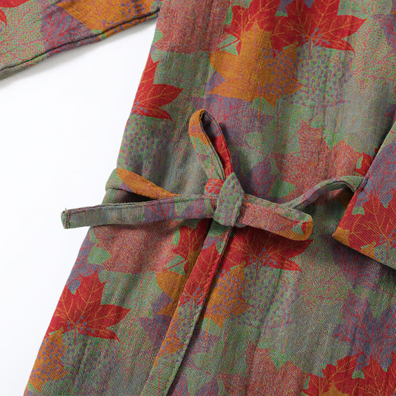 Maple Leaf Cotton Kimono Pajama Set - image 11