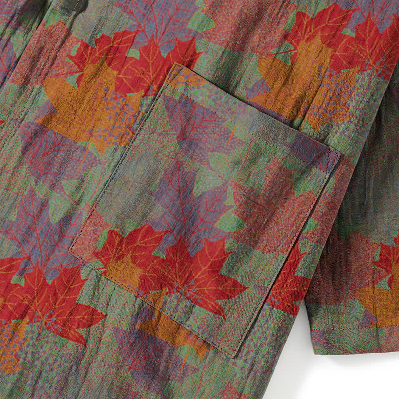 Maple Leaf Cotton Kimono Pajama Set - image 12
