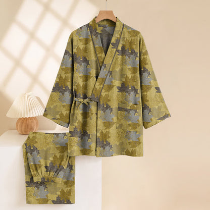 Maple Leaf Cotton Kimono Pajama Set - image 18