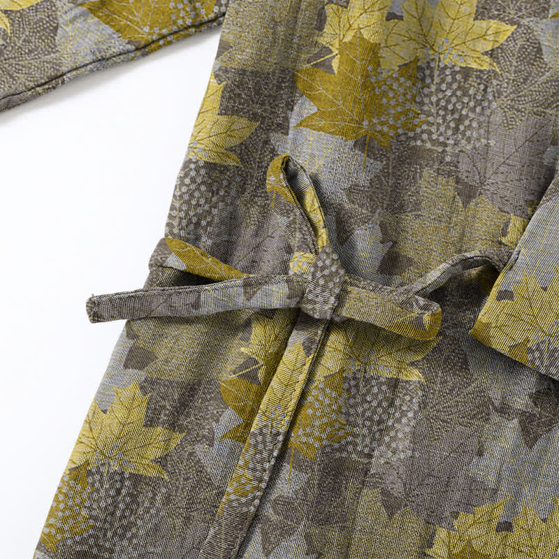 Maple Leaf Cotton Kimono Pajama Set - image 27