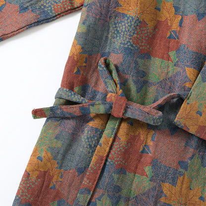 Maple Leaf Cotton Kimono Pajama Set - image 43