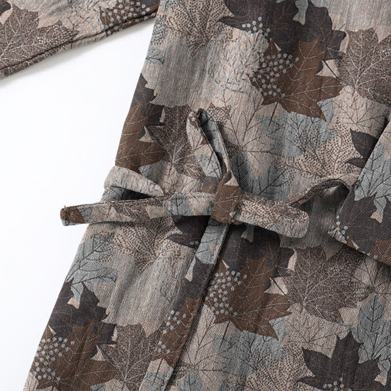 Maple Leaf Cotton Kimono Pajama Set - image 59