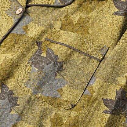 Fall Maple Leaf Cotton Loungewear Set - image 15
