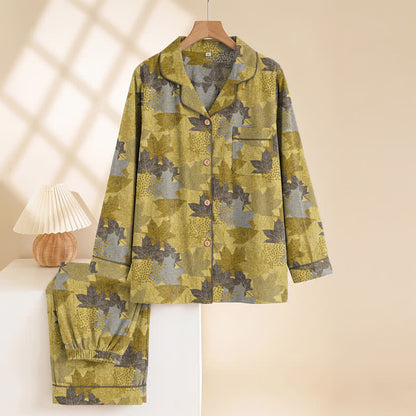 Fall Maple Leaf Cotton Loungewear Set - image 13
