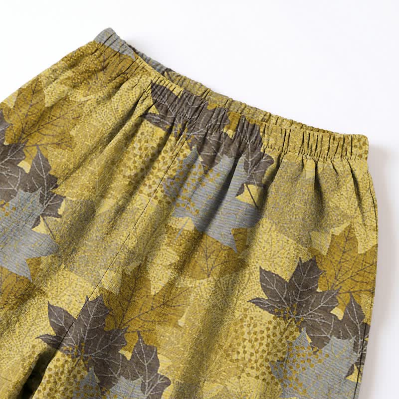 Fall Maple Leaf Cotton Loungewear Set - image 16