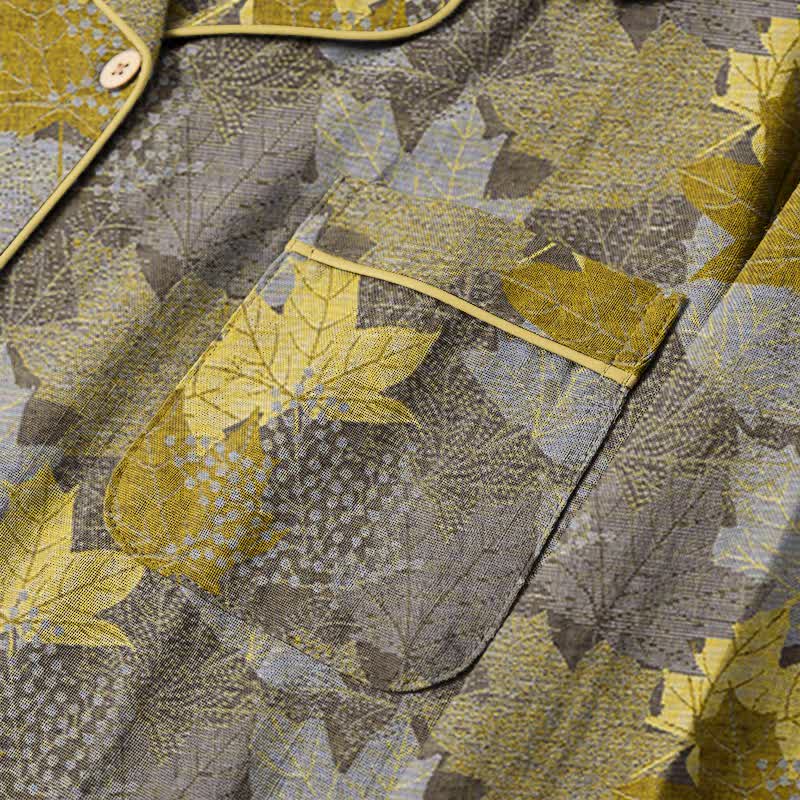 Fall Maple Leaf Cotton Loungewear Set - image 21