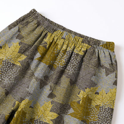 Fall Maple Leaf Cotton Loungewear Set - image 22