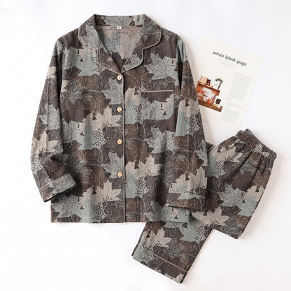 Fall Maple Leaf Cotton Loungewear Set - image 41