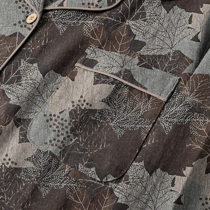 Fall Maple Leaf Cotton Loungewear Set - image 39
