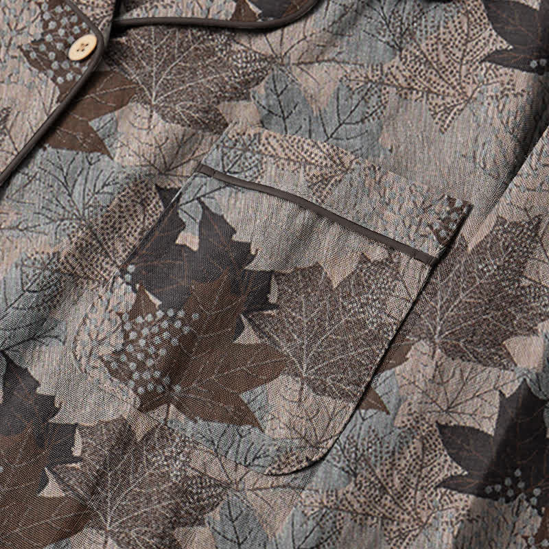 Fall Maple Leaf Cotton Loungewear Set - image 45