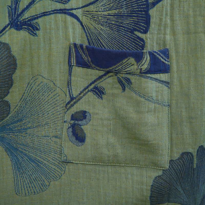 Retro Ginkgo Leaf Cotton Kimono Robe - image 21