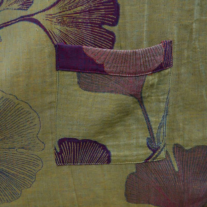Retro Ginkgo Leaf Cotton Kimono Robe - image 29