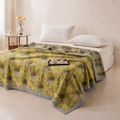 Colorful Fall Maple Leaf Cotton Blanket - image 11