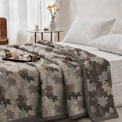 Colorful Fall Maple Leaf Cotton Blanket - image 30